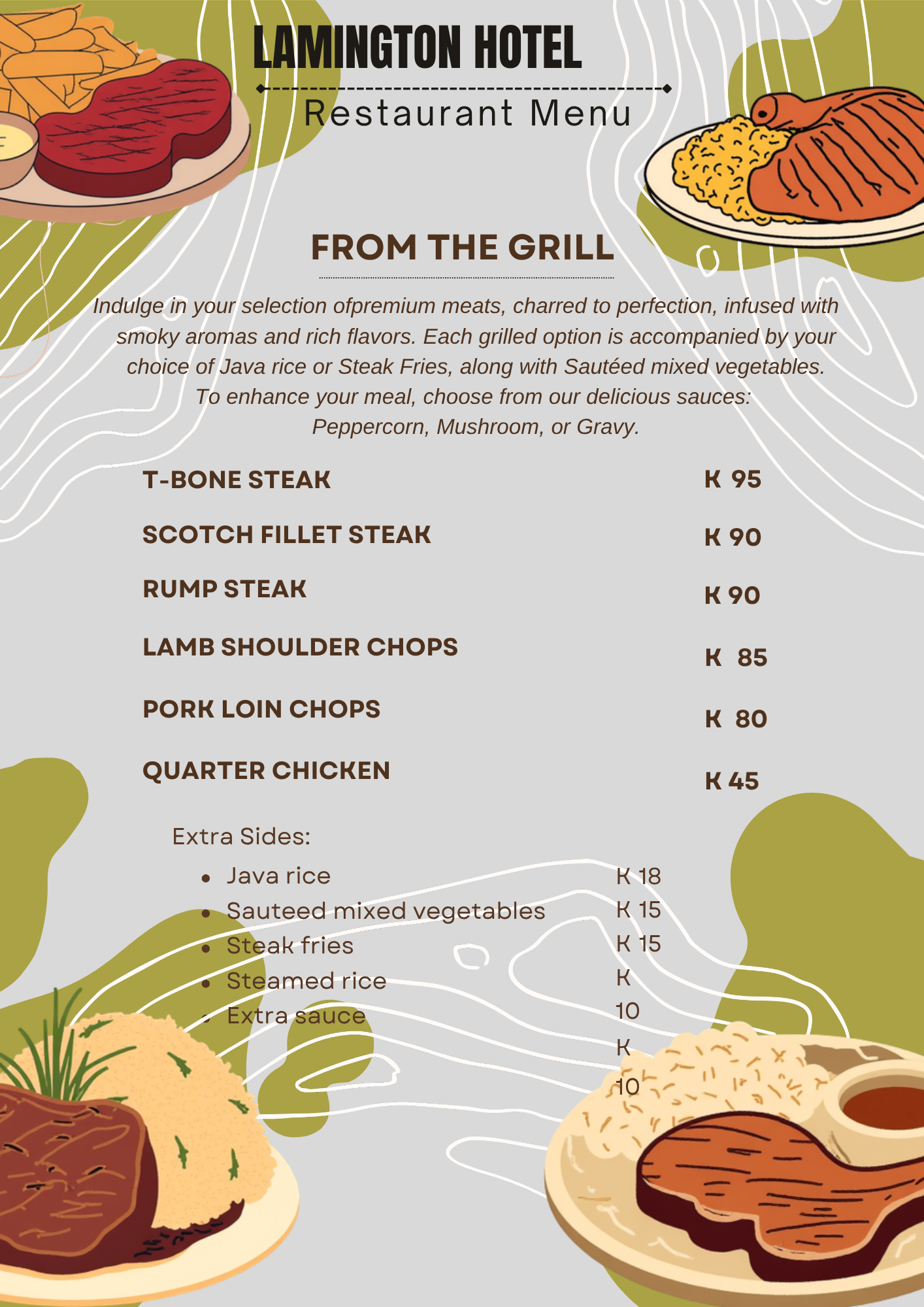 Grill menu