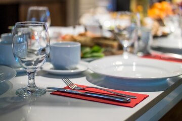 Conference room set for a function